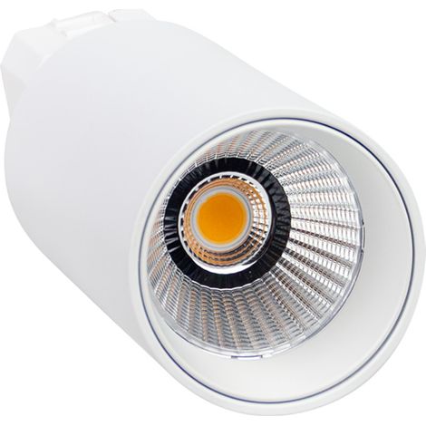 Faretto a binario a LED Twin Supra 30W 2600lm regolabile Ø8.6x24cm bianco 30000H SECOM
