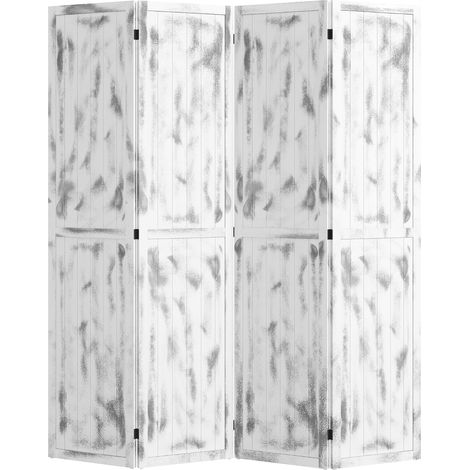 HOMCOM biombo plegable de 4 paneles separador de ambientes 160,5x170 cm divisor de habitación decoración elegante para dormitorio salón cocina (1/5)