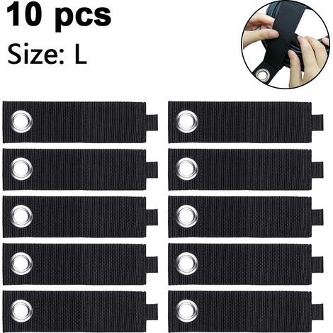 Extension Cord Holder - Heavy Duty Hook Loop Organizer for Garage Pegboard - Rust Resistant Metal Grommet - 10 Pack (1/5)