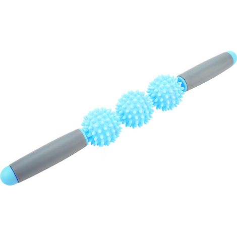 Bâton de Rouleau Musculaire pour Yoga, Balle Picotée Anti-Cellulite pour Dos, Bras, Épaules et Jambes (Bleu) (1/5)