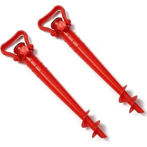 2 Pieces Parasol Stand, Ground Sleeve, Beach Ground Pegs, for Universal Parasol