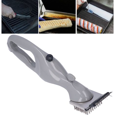 Brosse de Barbecue - ABS et Acier Inoxydable - Design Ergonomique - Nettoyage Puissant (37cm, 364g) (1/5)