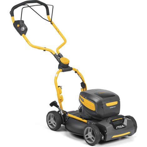 STIGA 747e V Multiclip Tagliaerba a Batteria, 48 V, 45 cm, 2 Batt. 5 Ah + Caric. – Mulching Integr., Motore Brushless 1,5 kW – Prati fino a 1.300 m²