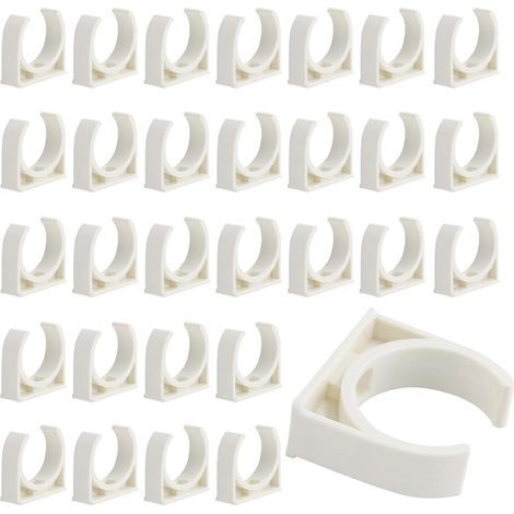 60 colliers de serrage pour tuyaux PVC, colliers de serrage blancs de 20 mm, pour cuisine et piscine (1/5)