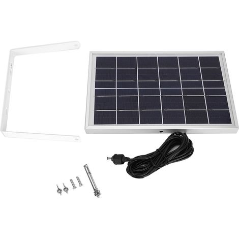 Banque d'énergie solaire 6W IP66, panneau chargeur externe batterie 6V 1A pour caméra de sécurité (1/5)