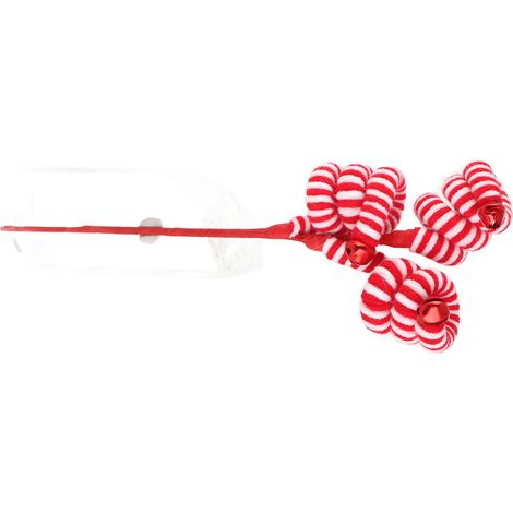 Weihnachtsstab aus Wolle, hängender Schmuck für den Weihnachtsbaum, handgefertigter Weihnachtsstock (1/3)