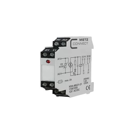 Koppelbaustein 12, 12 V/AC, V/DC (max) 2 Wechsler Metz Connect 11061950  1 St. (1/2)