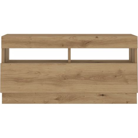 Porta TV multimediale mensola TV credenza televisione sala da pranzo soggiorno camera da letto con luci LED rovere artigianale derivati del legno rovere artigianale 020026705