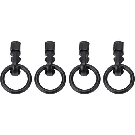Raccord de Rail en L, Raccord D'arrimage à Joint Torique en Acier au Carbone, Contrôle sécurisé du Fret, pour Lit de Camion, Pick-up, ATV (BLACK) (1/5)