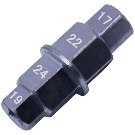 FENOPLASTICA(Noir) Outils mécaniques essieu avant de moto, clé d'essieu, clé d'essieu de moto, douille spéciale moto, arbre hexagonal, essieu de moto, essieu avant (1/4)