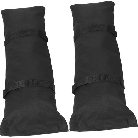 Paquet de Sable Lestés pour Tente de Patio 2pcs en Toile Noire, Résistants aux Intempéries, Faciles à Utiliser et Pratiques pour Camping en Extérieur (1/5)