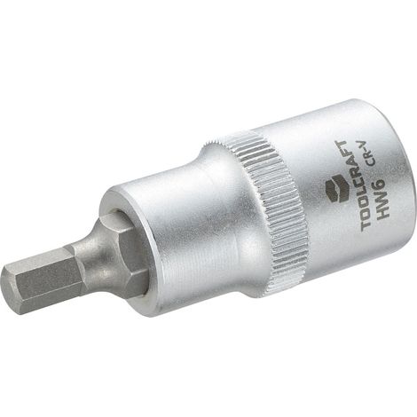 TOOLCRAFT 816156 Innen-Sechskant Steckschlüssel-Bit-Einsatz 6 mm 1/2" (12.5 mm)
