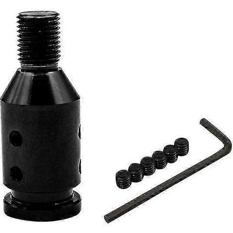 Adaptateur de pommeau de levier de vitesse automobile, filetage universel M12x1,25, noir. (1/5)