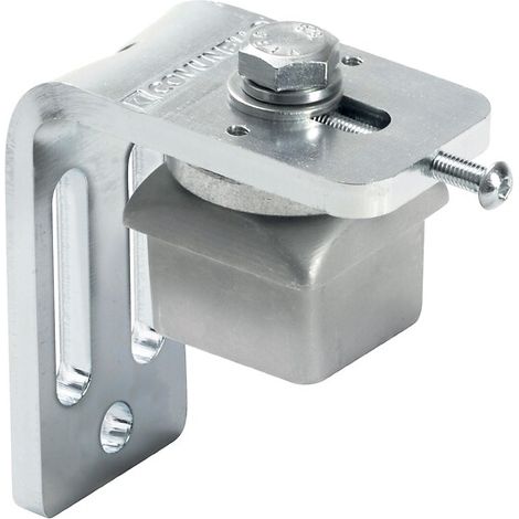 Gond haut réglable sur platine équerre type 85 L avec insert pour tube acier carré de 65 mm B2 - COMMUNELLO