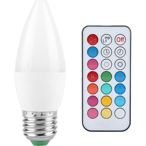 dirigéampoule à bougie-Avec télécommande-lumière blanche chaude (1/5)