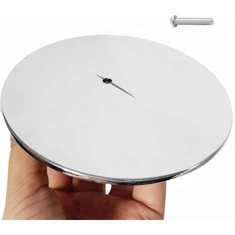 1 - Bouchon de siphon - Accessoire de douche - Remplacement pour évacuation 90 mm - Finition chrome - Diamètre 115 mm