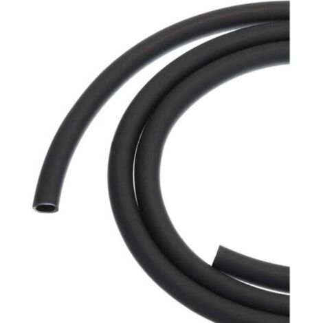 Tuyau d'essence en caoutchouc-plastique 6 mm x 9 mm 1,8 mètre noir adapté aux tronçonneuses, tondeuses à gazon, coupe-bordures, souffleurs, petits moteurs (1/4)