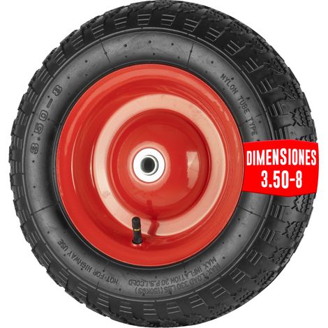EURO VANADIUM - Rueda inflable de 380 mm con agujero de 16 mm para carretilla (1/3)