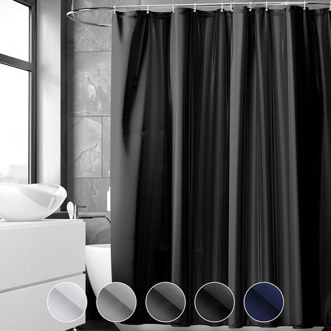 1 Rideau Douche, 180x200 cm, Imperméable, Polyester, Anti Moisissure, Lavable Machine, Salle de Bains (1/5)