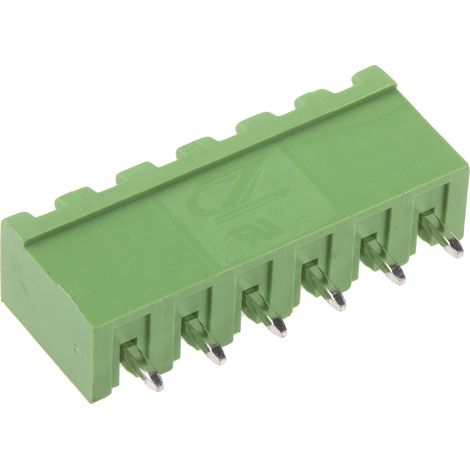 Bornier pour CI RS PRO, 6 pôles , 5.0mm 1 rangée, 15.0A, Droit (1/2)