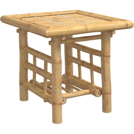 Side Table 45x45x45 cm Bamboo vidaXL