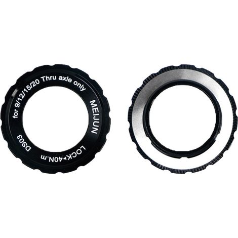 Lot de 2 anneaux de verrouillage Centerlock pour disque de frein de vélo, couple de serrage 40 Nm, 44 x 26 x 8 mm, compatible avec axe enfichable 15/20 mm, alliage d'aluminium pour moyeu de vélo (1/5)