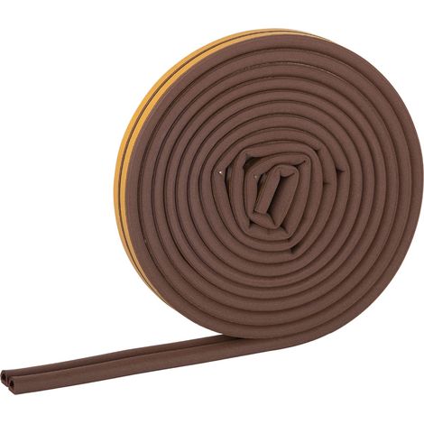 HELPMATE – Nastro sigillante autoadesivo per finestre e porte – Guarnizione per isolare fessure da 3 a 5,5 mm – Nastro 9 x 6 mm (Profilo D 6 metri Marrone) (1/5)