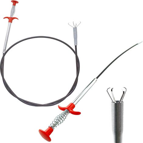 Pince de préhension flexible pour canalisations, outil de débouchage manuel 90 cm (1/5)