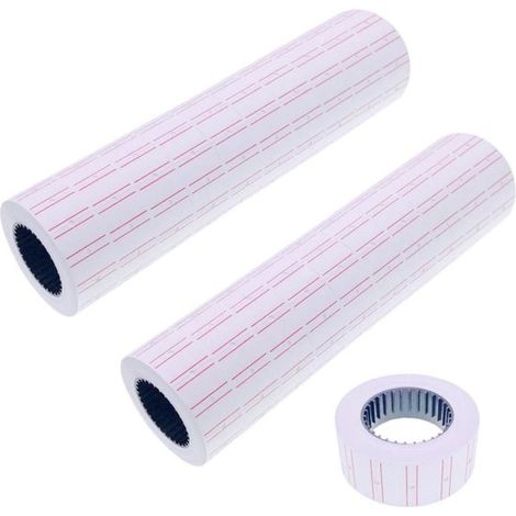 20 rollos de 10.000 etiquetas para pistola de precios (21 mm x 12 mm), etiquetas adhesivas de papel, para máquina etiquetadora pistola precios MX (1/5)