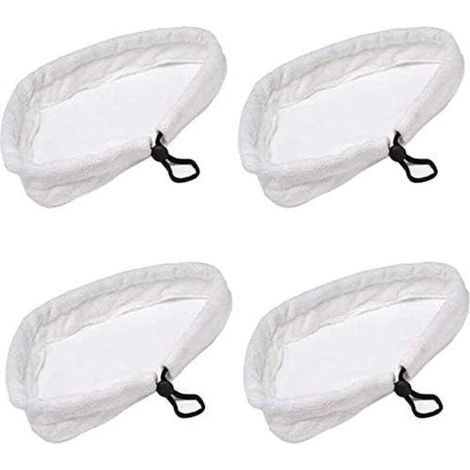 Chiffons de nettoyage en microfibre lavables pour balais vapeur H2O – adaptés au nettoyage des sols durs et des tapis – lot de 4 (1/5)
