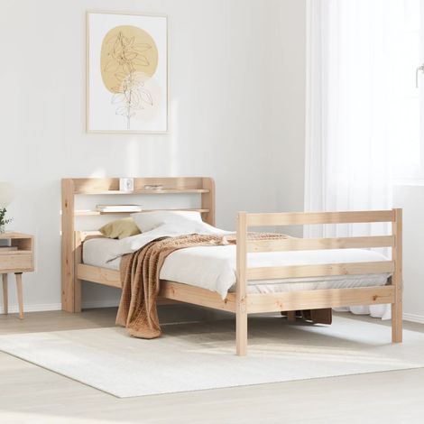 Bettgestell mit Kopfteil ohne Matratze 100x200 cm