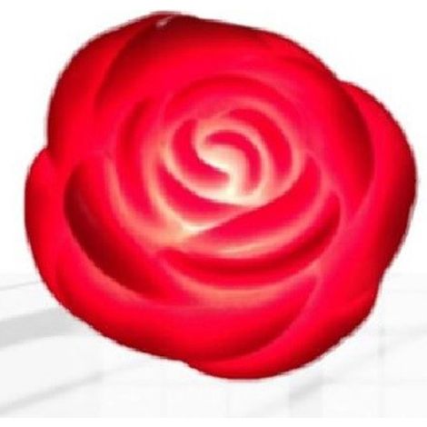 TrAdE Shop Traesio - Set 6 Pz Rosa Rose In Plastica Luminoso Decorazione Luce San Valentino 6cm 84932 - (1/3)