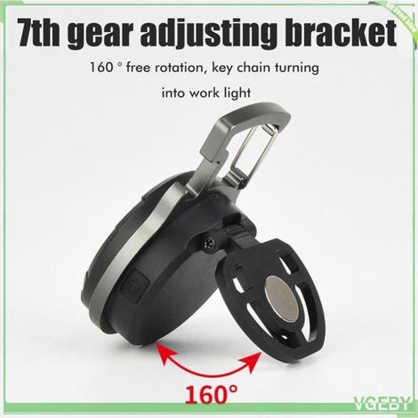 Mini lampe porte-clés - FAFEICY - COB Mini 800 lm - Rechargeable - Base magnétique - 4 modes (1/5)