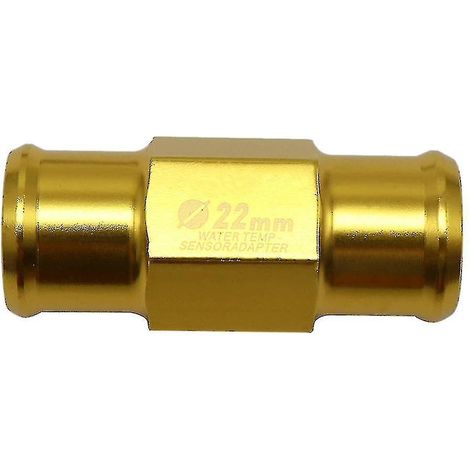 Universeller Schlauchadapter für Motorrad-Wassertemperatursensor 18/22 mm mit 2 Schlauchschellen – 22 – Gold
