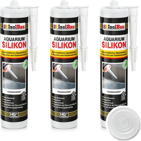 IsolBau Acquario in silicone trasparente, 3 x 300 ml (1/5)