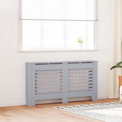 Cache-radiateur anthracite 152x19x81,5 cm MDF (1/5)
