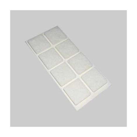 feltrini quadrati 30x30 mm - bianco - blister 6 pezzi