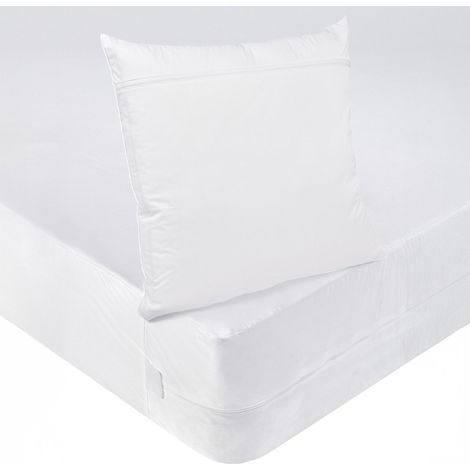 Pack Protège-matelas 90x190cm + 1 Protège oreiller 63x63cm Anti-punaises de lit (1/5)