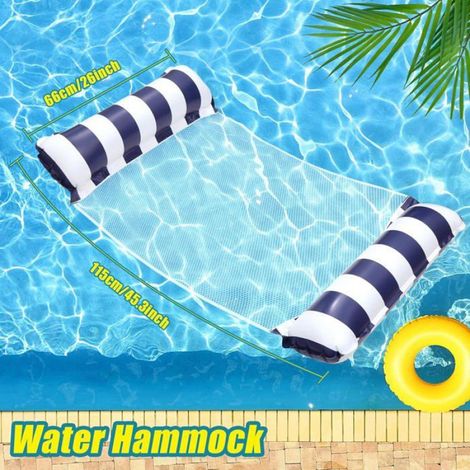 Bouée piscine - - 4 en 1 - XXL 137 x 70 cm - Bleu et orange - 115 kg max (1/5)