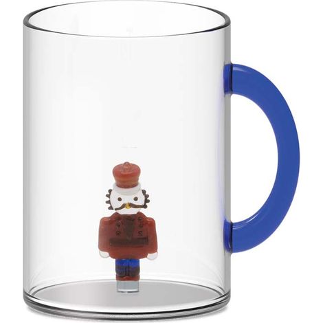 WD LifeStyle Tazza Vetro Borosilicato Cc 420 Ml Decoro Schiaccianoci Natale (1/3)