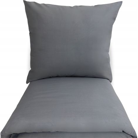 Bettwäsche-Set, einfarbig, 160 x 200 cm, glatt, 100 % Baumwolle, 3-teilig, Polen