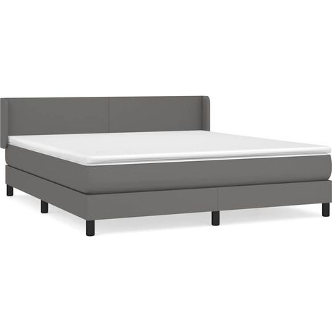 Maison Exclusive - Boxspringbett mit Matratze Grau 160x200 cm Kun (1/5)