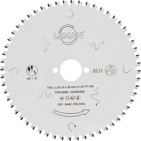 Lame fine LEMAN pour scie circulaire portative - pour alu