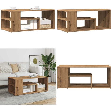 vidaXL Couchtisch Artisan-Eiche 100x50x40 cm Holzwerkstoff (1/5)