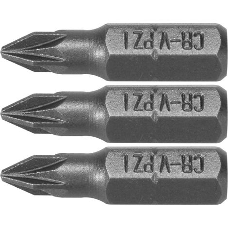 Präzisions-Bits PZ1 1/4" x 25 mm, 3-teilig