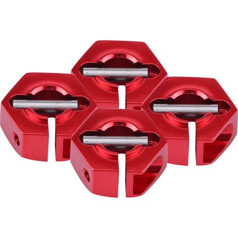 Adaptateur de moyeu hexagonal universel de roue 12 mm pour voiture RC HSP Sakura à l'échelle 1/10 (5 mm, rouge) (1/5)