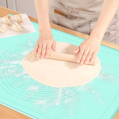 Tapis Patisserie Silicone Grand,80×60 cm Tapis Silicone Patisserie Antiadhésif,Tapis Patisserie pour Étaler la Pate avec Mesure pour Biscuits,Pâte à Pizza,Pain,Fondant,Sans BPA (1/5)