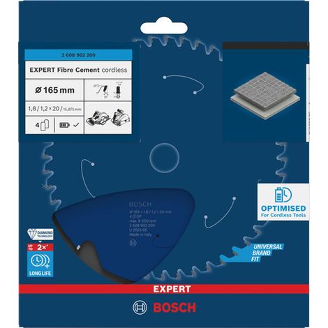 Bosch EXPERT Kreissägeblatt Fiber Cement, 165x20 mm, Z4
