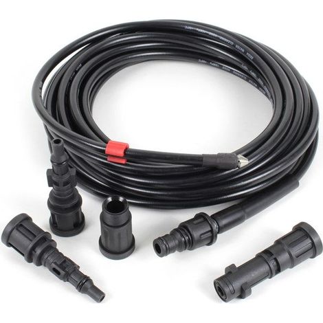 XPOtool Tuyau Déboucheur Canalisation 20m 4 Adaptateurs pour Nettoyeur de haute pression 160bars (1/4)