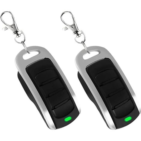 Telecomando per apertura cancello, 2 unità, multifrequenza 280-868 MHz per porta da garage, telecomando 300 MHz 303 MHz 315 MHz 330 MHz 433 MHz 868 MHz, clone a forma di chiave multimarca, telecomando (1/5)
